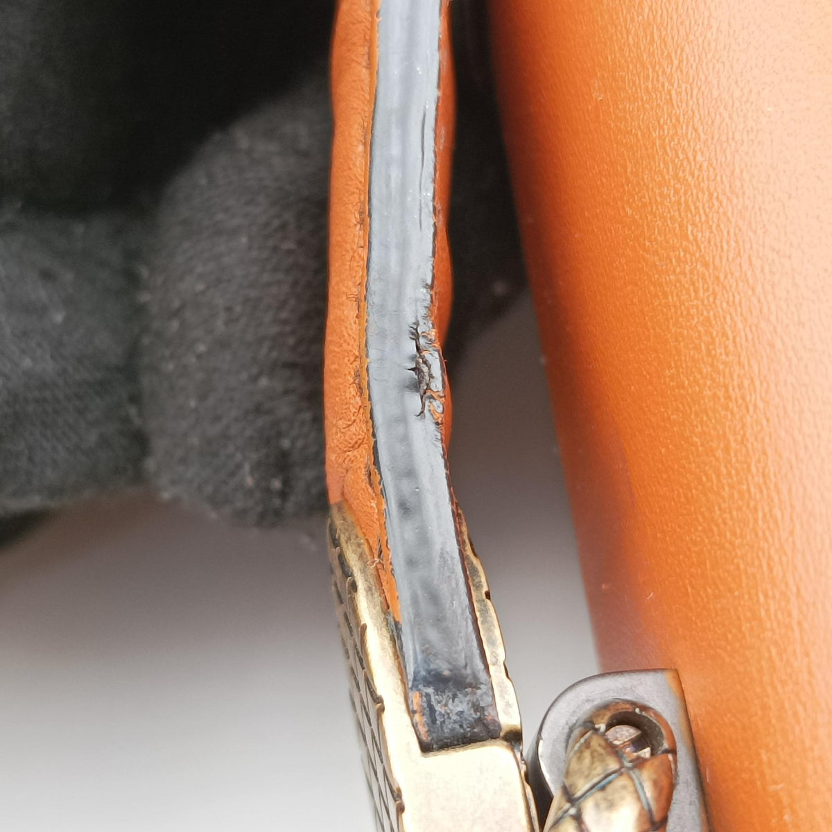 Pre-owned Bottega Veneta Piazza Orange leather  shoulderbag | stylenewstar