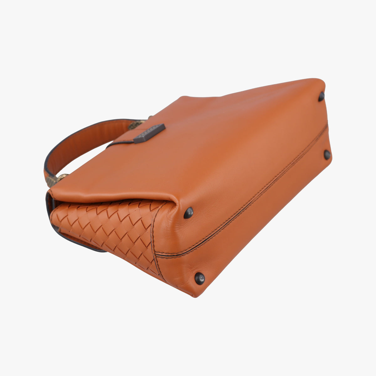 Pre-owned Bottega Veneta Piazza Orange leather  shoulderbag | stylenewstar