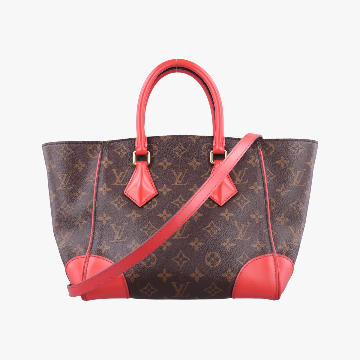 Pre-owned Louis Vuitton PHENIX PM brown×COQUELICOT Monogram Canvas×calf leather M41537 shoulderbag | stylenewstar