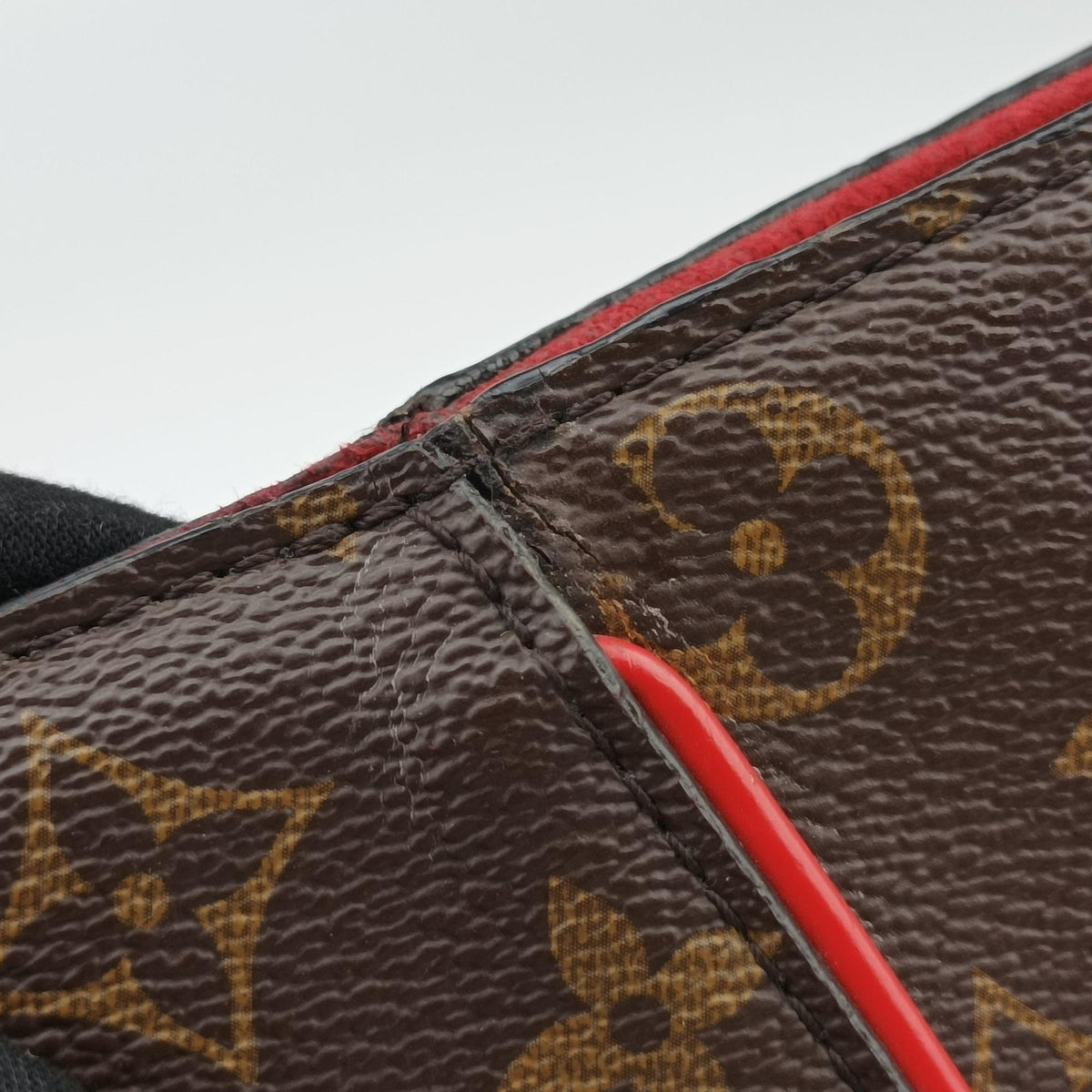 Pre-owned Louis Vuitton PHENIX PM brown×COQUELICOT Monogram Canvas×calf leather M41537 shoulderbag | stylenewstar