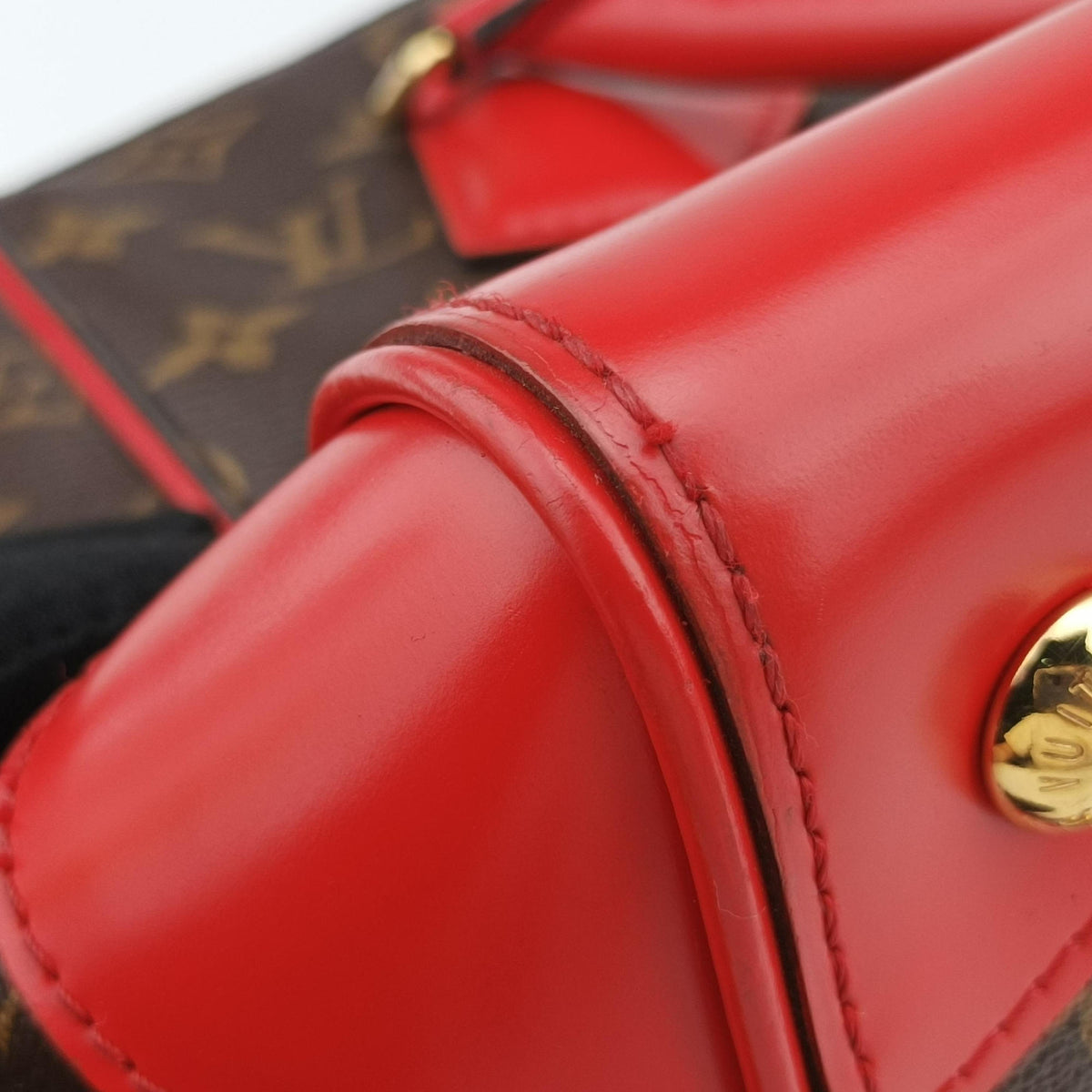 Pre-owned Louis Vuitton PHENIX PM brown×COQUELICOT Monogram Canvas×calf leather M41537 shoulderbag | stylenewstar