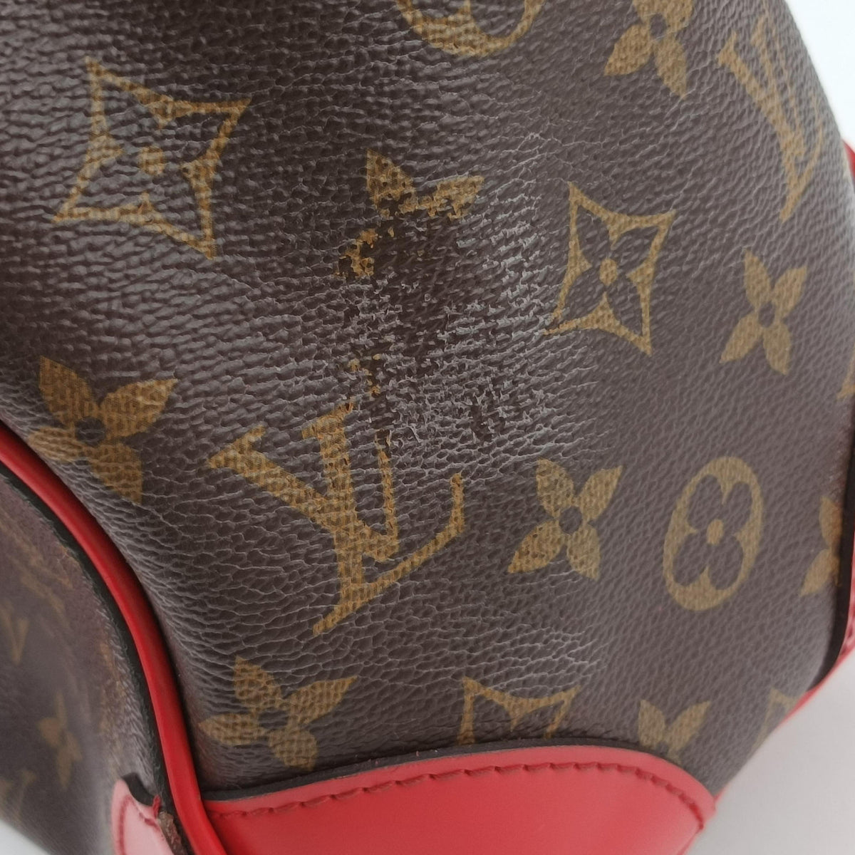 Pre-owned Louis Vuitton PHENIX PM brown×COQUELICOT Monogram Canvas×calf leather M41537 shoulderbag | stylenewstar