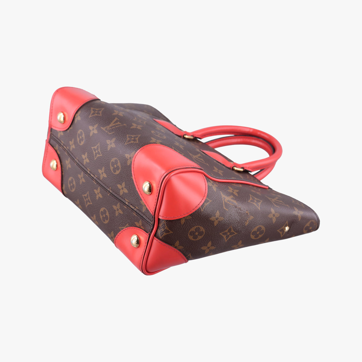 Pre-owned Louis Vuitton PHENIX PM brown×COQUELICOT Monogram Canvas×calf leather M41537 shoulderbag | stylenewstar