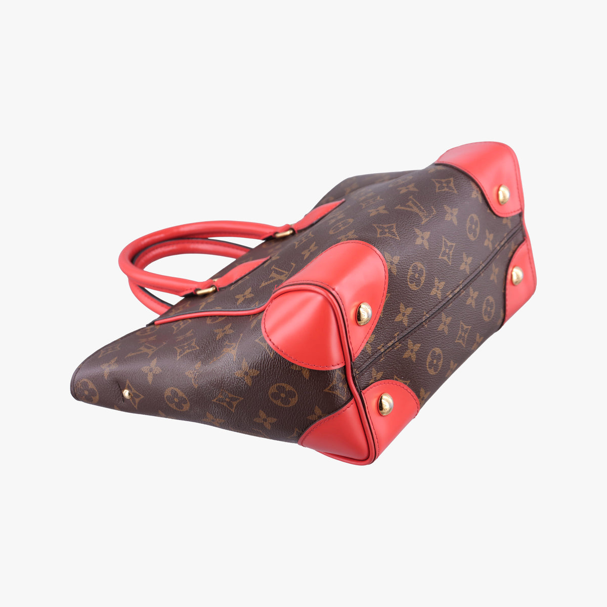 Pre-owned Louis Vuitton PHENIX PM brown×COQUELICOT Monogram Canvas×calf leather M41537 shoulderbag | stylenewstar