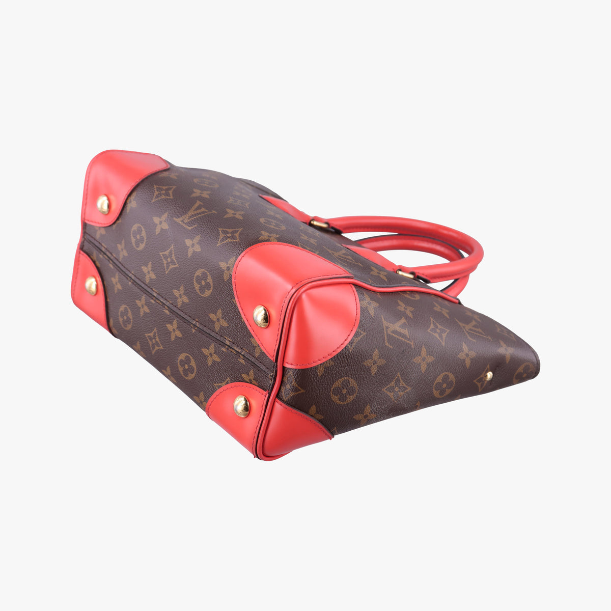 Pre-owned Louis Vuitton PHENIX PM brown×COQUELICOT Monogram Canvas×calf leather M41537 shoulderbag | stylenewstar