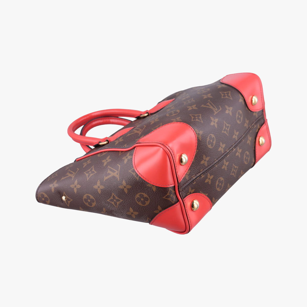 Pre-owned Louis Vuitton PHENIX PM brown×COQUELICOT Monogram Canvas×calf leather M41537 shoulderbag | stylenewstar