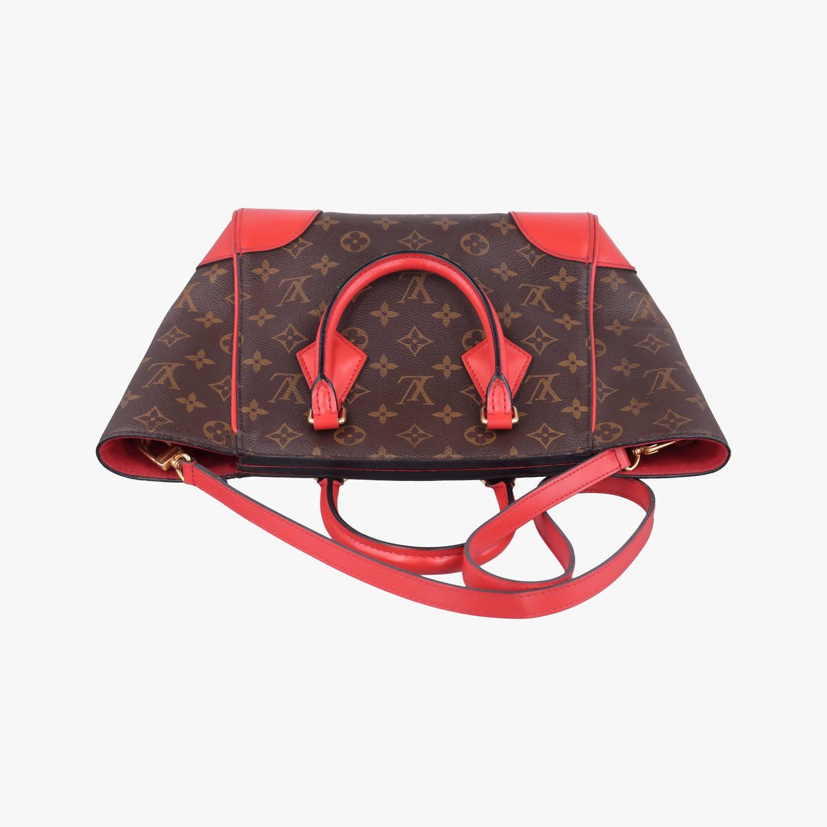 Pre-owned Louis Vuitton PHENIX PM brown×COQUELICOT Monogram Canvas×calf leather M41537 shoulderbag | stylenewstar