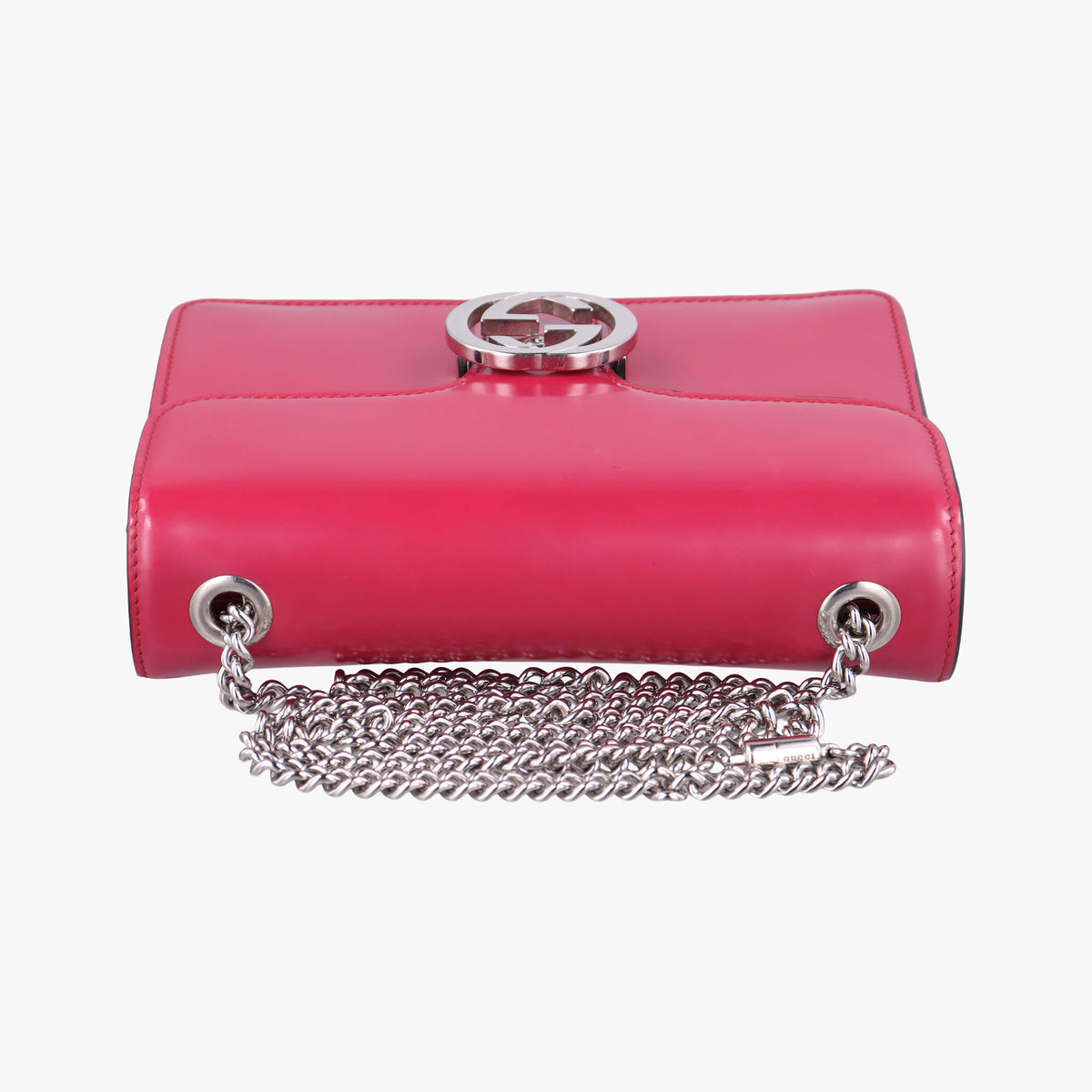 Pre-owned Gucci Interlocking G Rose Patent Leather 387609 shoulderbag | stylenewstar
