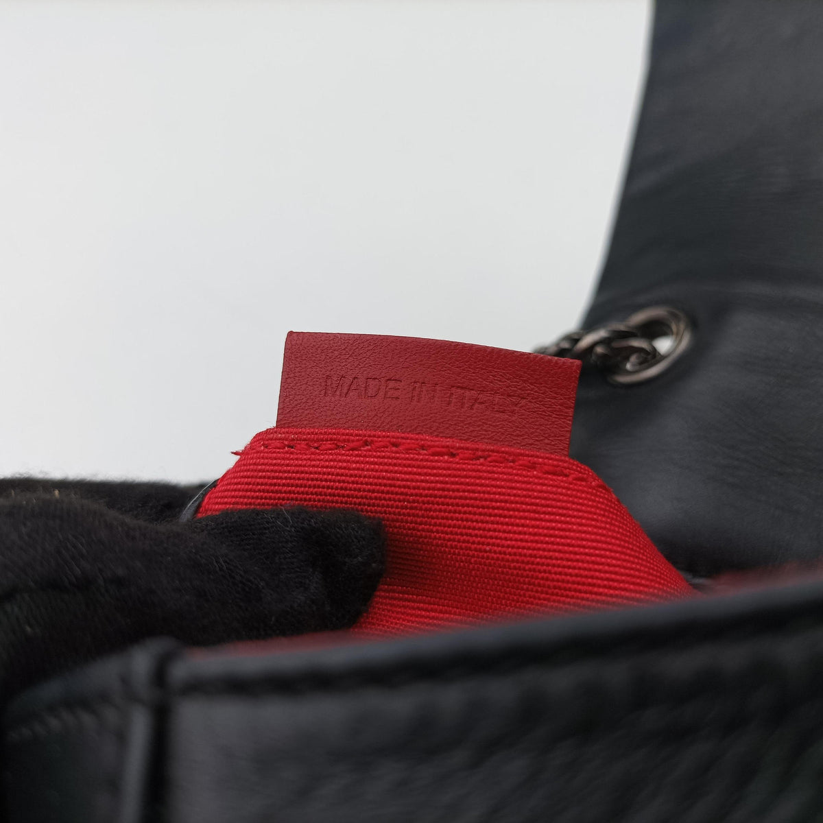 Pre-owned Christian Louboutin Sweet Charity Scarabe Spike Black Leather  shoulderbag | stylenewstar