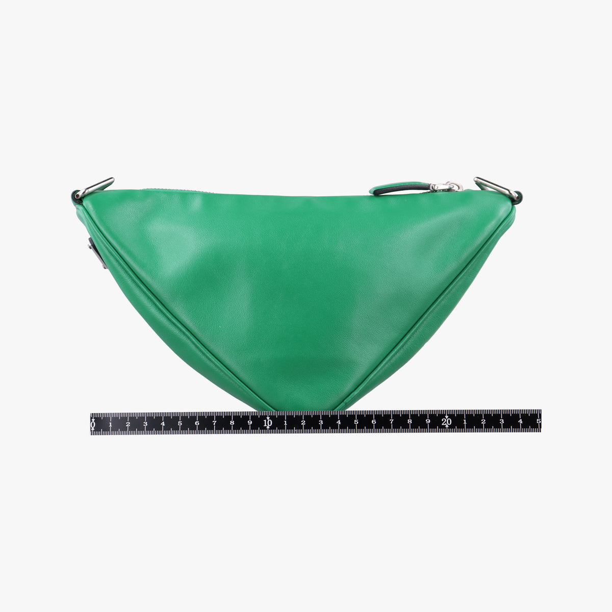 Vintage Prada triangle embossed logo Green Leather 1BH190 shoulderbag | stylenewstar