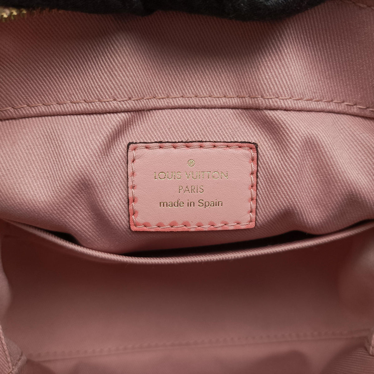 Pre-owned Louis Vuitton Saintonge MARRON×ROSE POUDRE Monogram Canvas×calf leather M44442 shoulderbag | stylenewstar