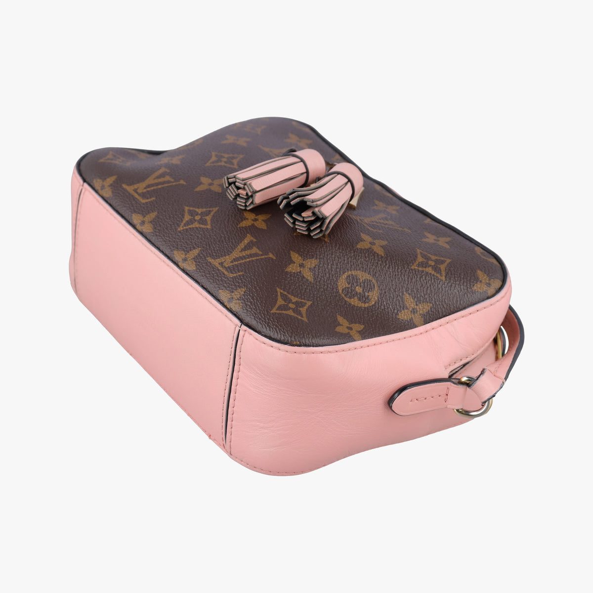 Pre-owned Louis Vuitton Saintonge MARRON×ROSE POUDRE Monogram Canvas×calf leather M44442 shoulderbag | stylenewstar