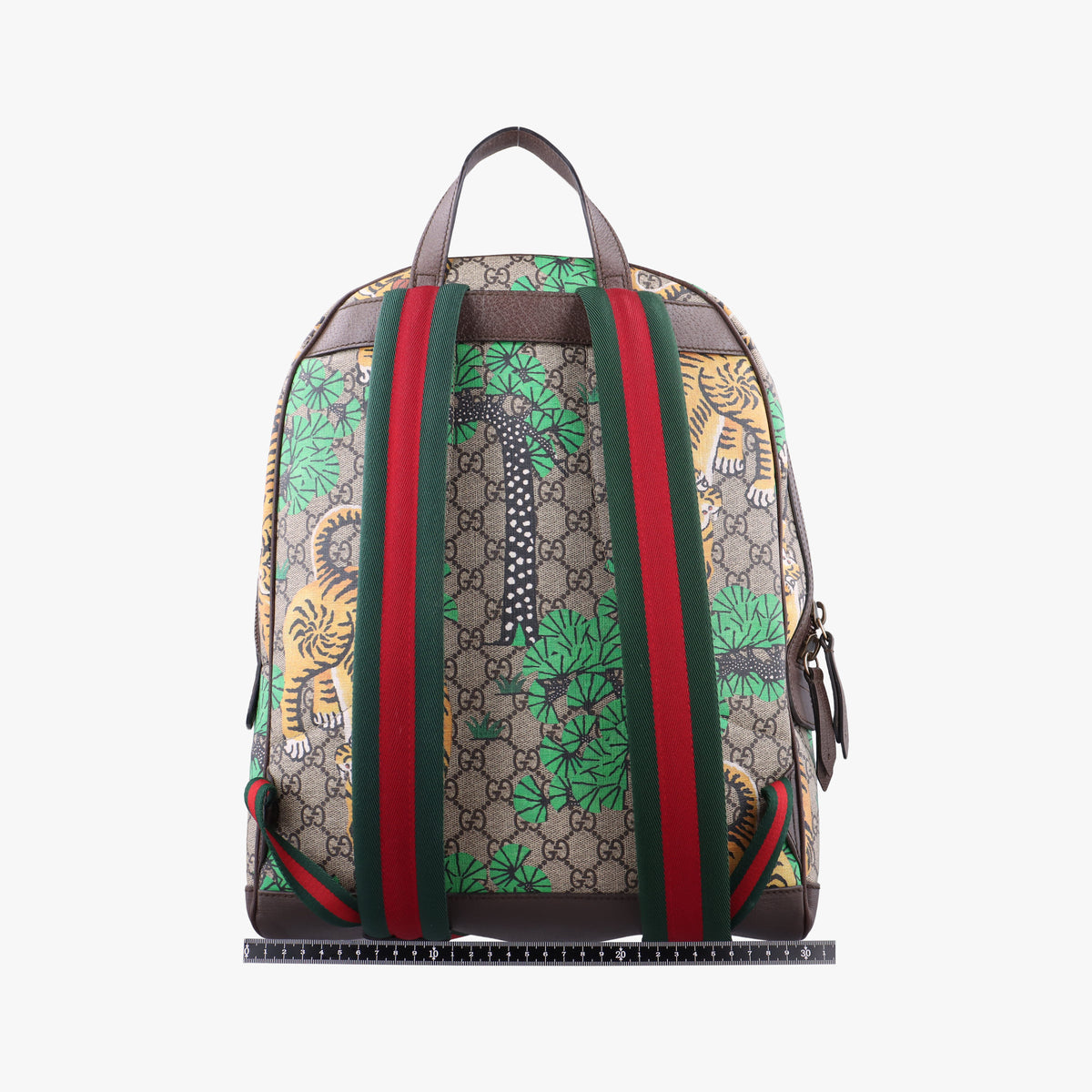 Pre-owned Gucci GG Supreme Bengal Beige×Multicolour PVC coated canvas×Leather 428027 backpack/rucksack | stylenewstar