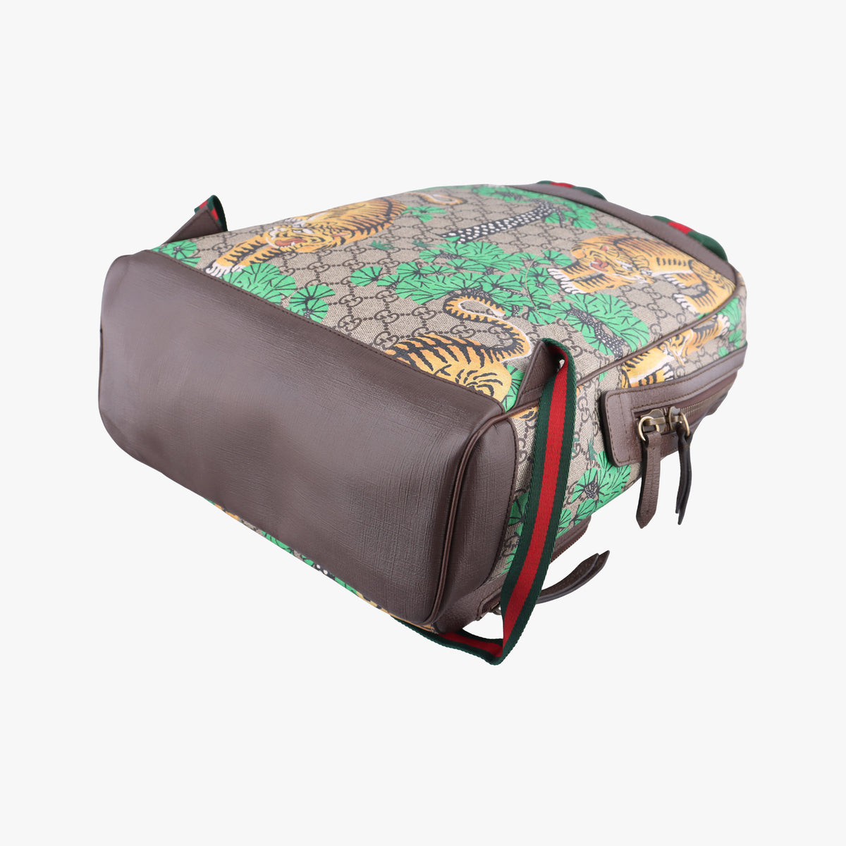 Pre-owned Gucci GG Supreme Bengal Beige×Multicolour PVC coated canvas×Leather 428027 backpack/rucksack | stylenewstar