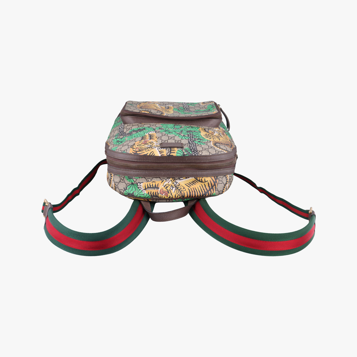 Pre-owned Gucci GG Supreme Bengal Beige×Multicolour PVC coated canvas×Leather 428027 backpack/rucksack | stylenewstar