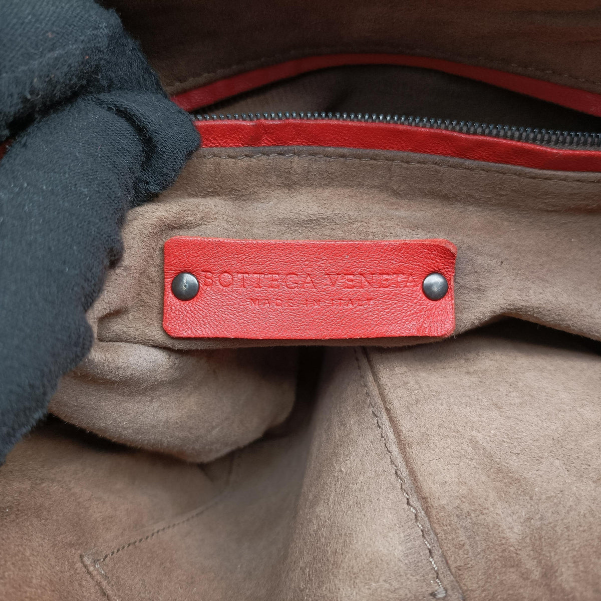 Vintage Bottega Veneta Nodini Intrecciato Red Lambskin  shoulderbag | stylenewstar