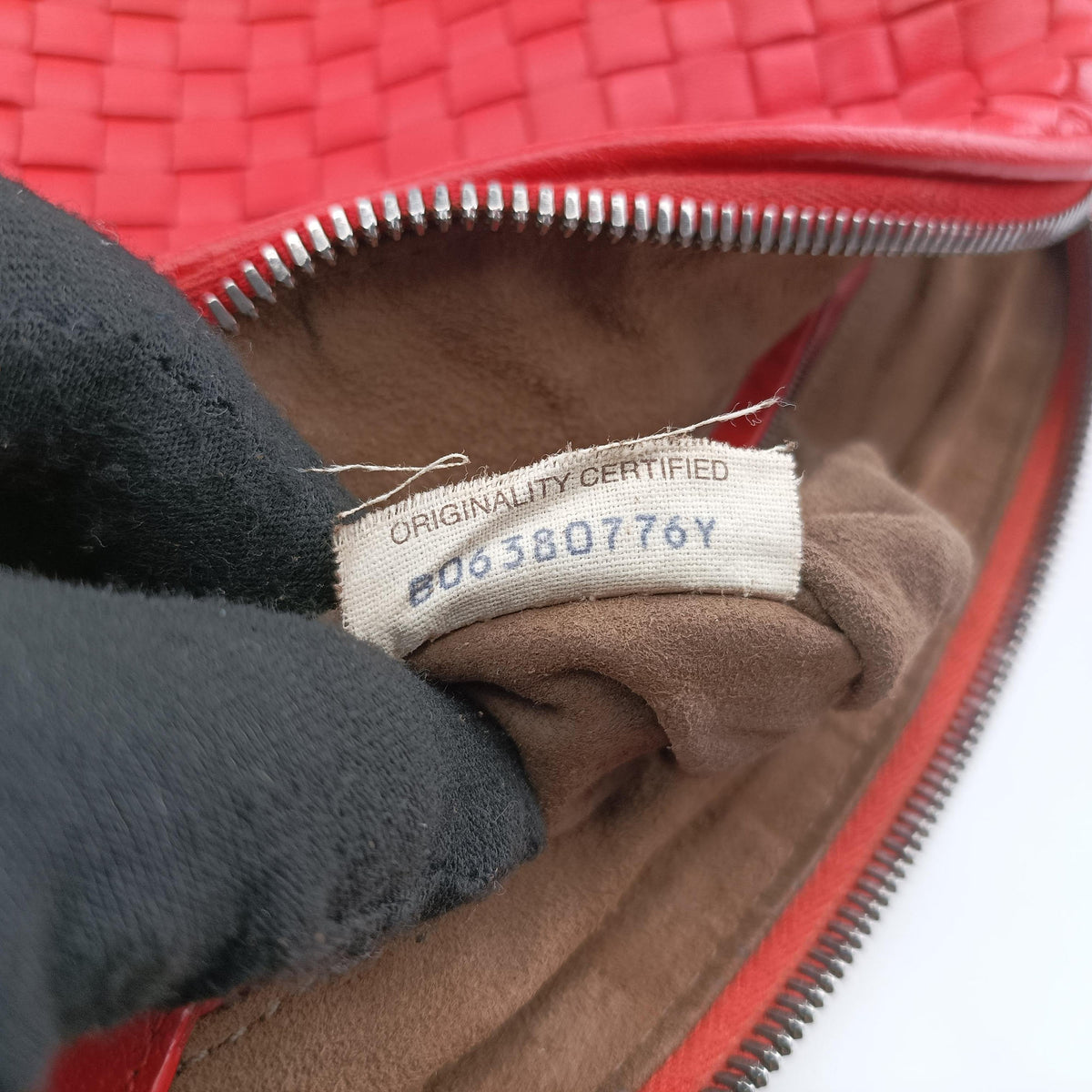 Vintage Bottega Veneta Nodini Intrecciato Red Lambskin  shoulderbag | stylenewstar