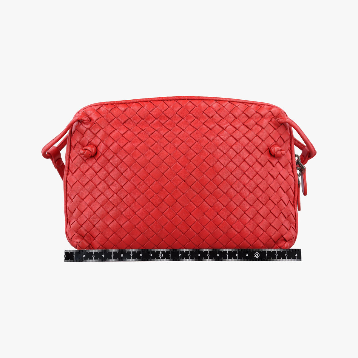 Vintage Bottega Veneta Nodini Intrecciato Red Lambskin  shoulderbag | stylenewstar