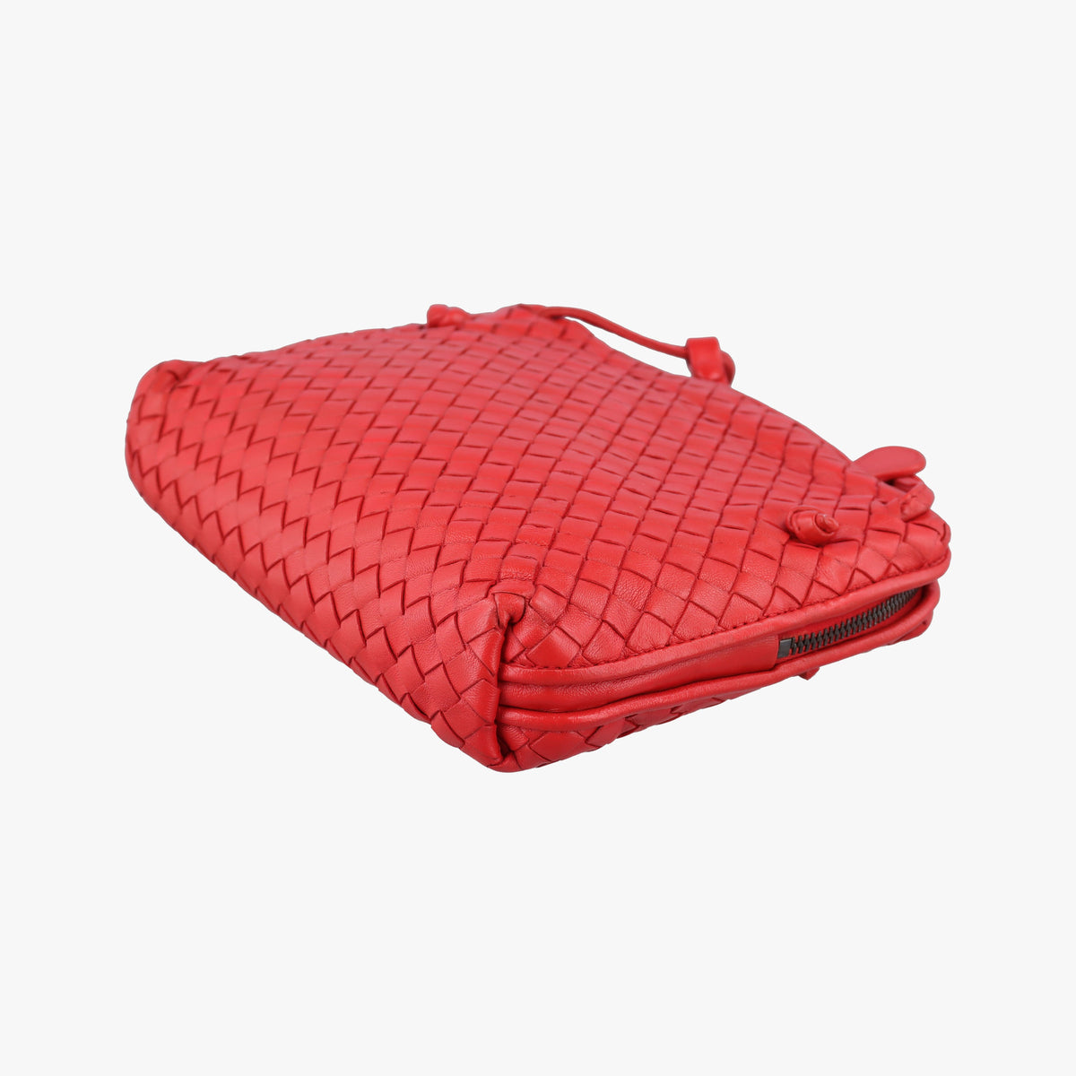 Vintage Bottega Veneta Nodini Intrecciato Red Lambskin  shoulderbag | stylenewstar