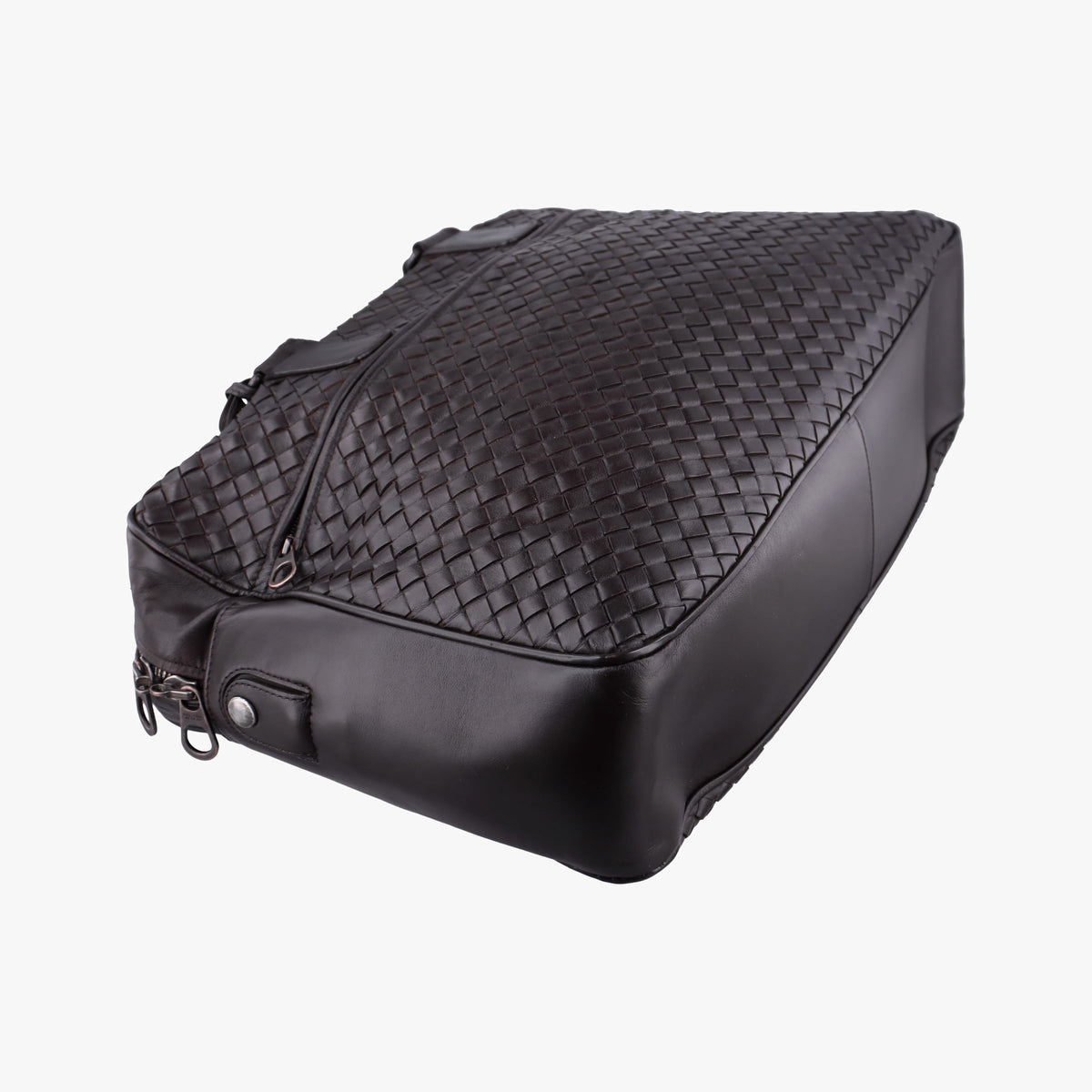 Pre-owned Bottega Veneta Intrecciato Briefcase Brown lambskin  handbag | stylenewstar