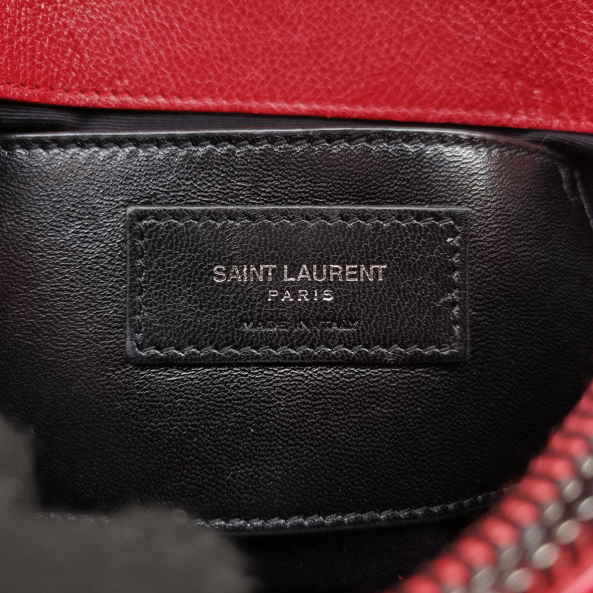 Pre-owned Yves Saint Laurent COLLEGE Red Leather 428056 shoulderbag | stylenewstar