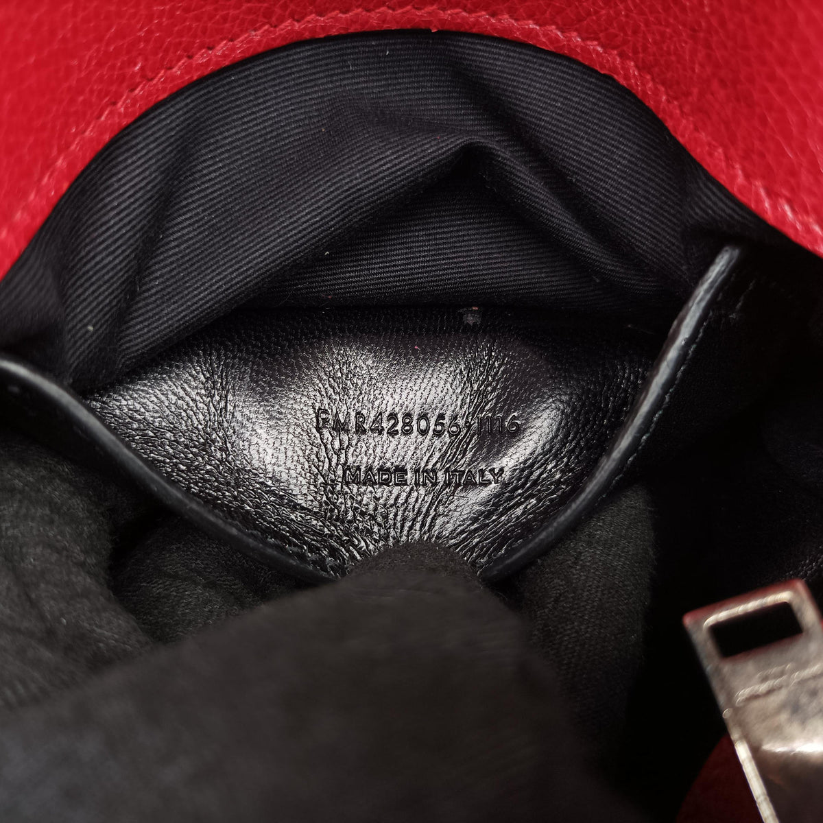 Pre-owned Yves Saint Laurent COLLEGE Red Leather 428056 shoulderbag | stylenewstar