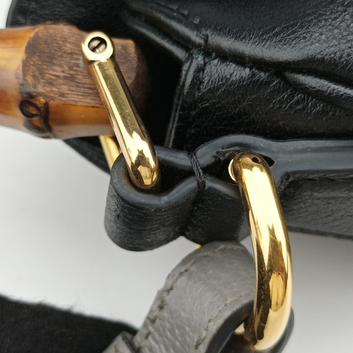 Pre-owned Gucci Bamboo Black Leather 746124 shoulderbag | stylenewstar