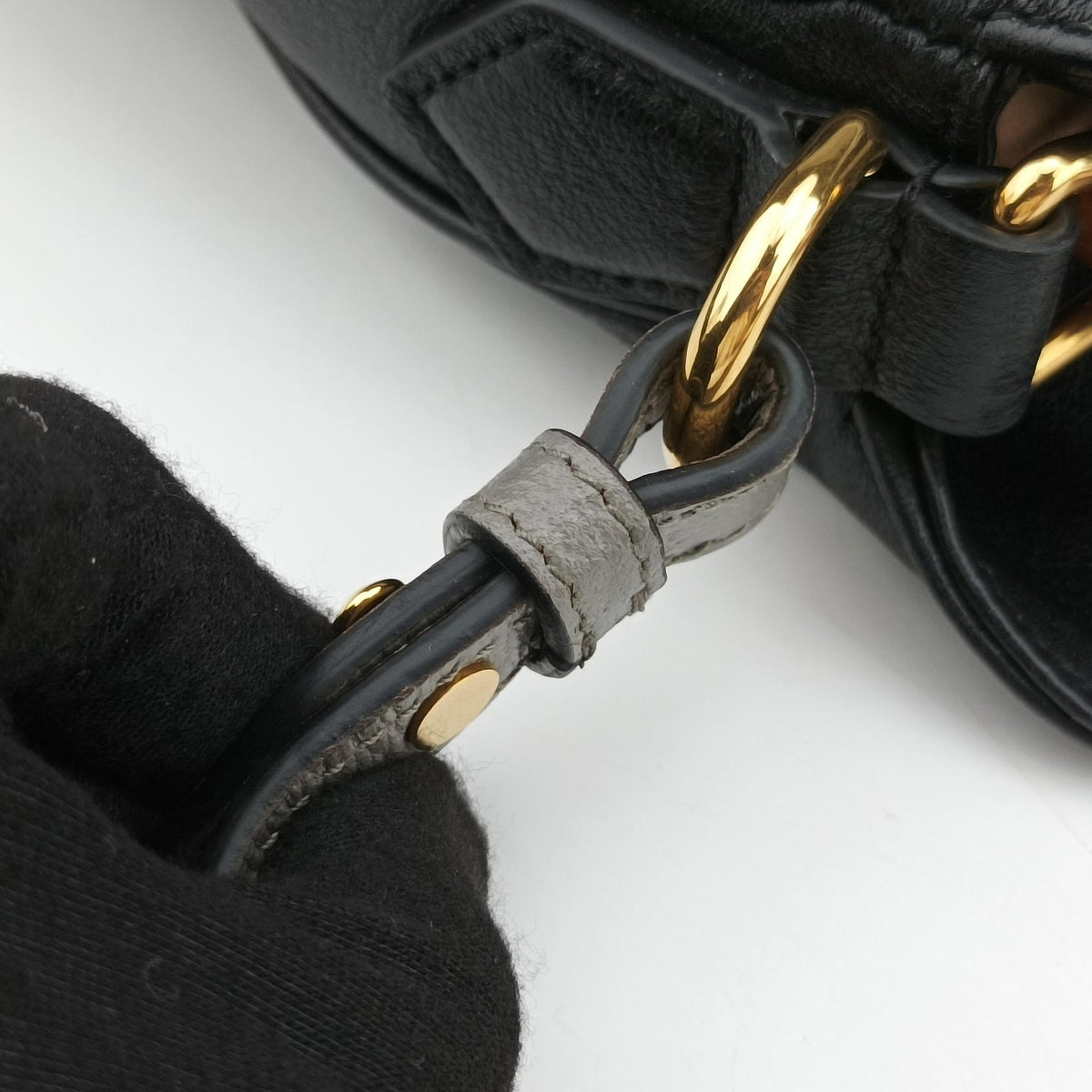 Pre-owned Gucci Bamboo Black Leather 746124 shoulderbag | stylenewstar