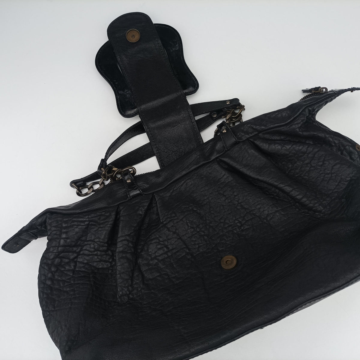 Pre-owned Fendi Borsa B Black Leather 8BL102 shoulderbag | stylenewstar