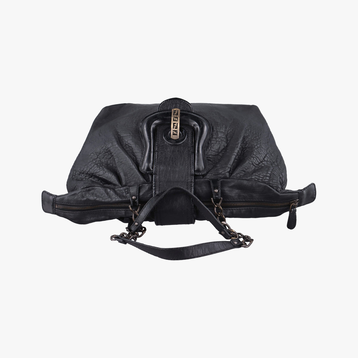 Pre-owned Fendi Borsa B Black Leather 8BL102 shoulderbag | stylenewstar