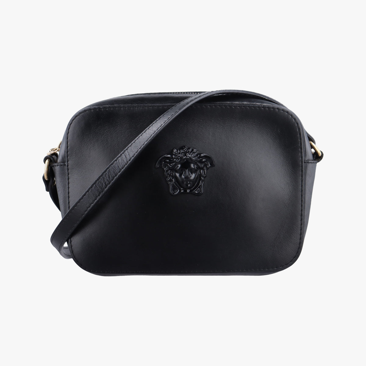 Secondhand VERSACE La Medusa Black Leather  shoulderbag | stylenewstar
