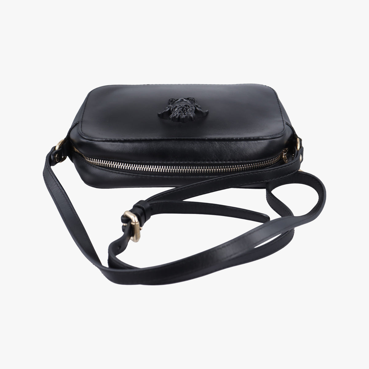 Secondhand VERSACE La Medusa Black Leather  shoulderbag | stylenewstar