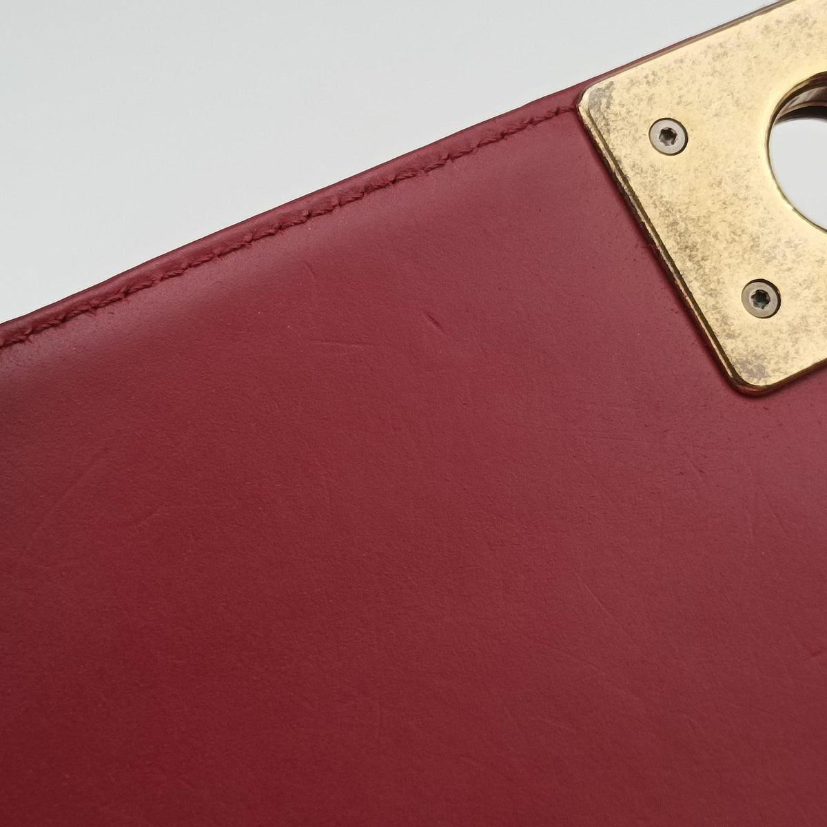 Pre-owned Chanel BOY CHANEL Red Leather A66713 shoulderbag | stylenewstar