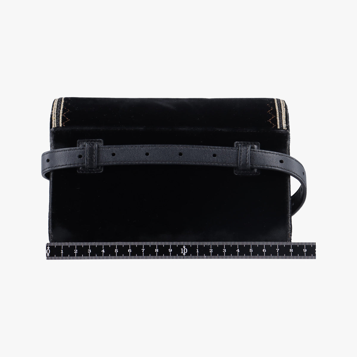 Pre-owned Yves Saint Laurent KATE Black velour 534396 bum bag/waist bag | stylenewstar