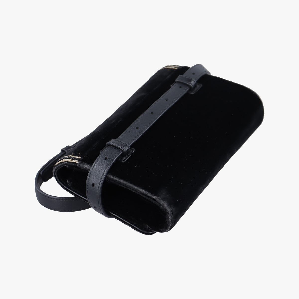 Pre-owned Yves Saint Laurent KATE Black velour 534396 bum bag/waist bag | stylenewstar