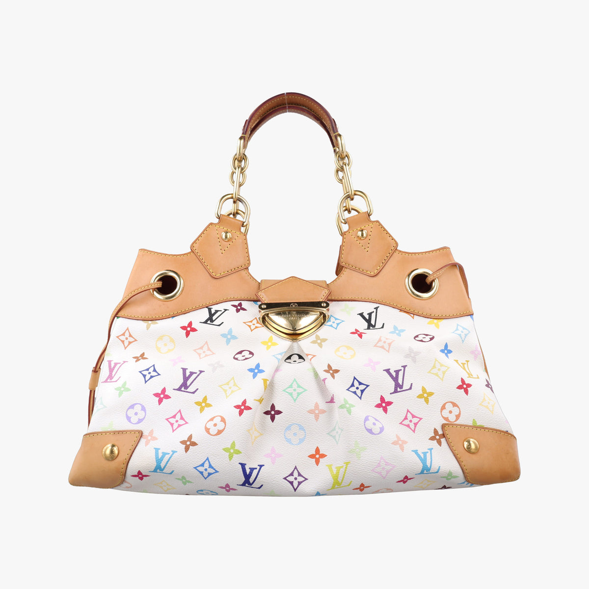 Secondhand Louis Vuitton URSULA white Monogram Multicolor M40123 handbag | stylenewstar
