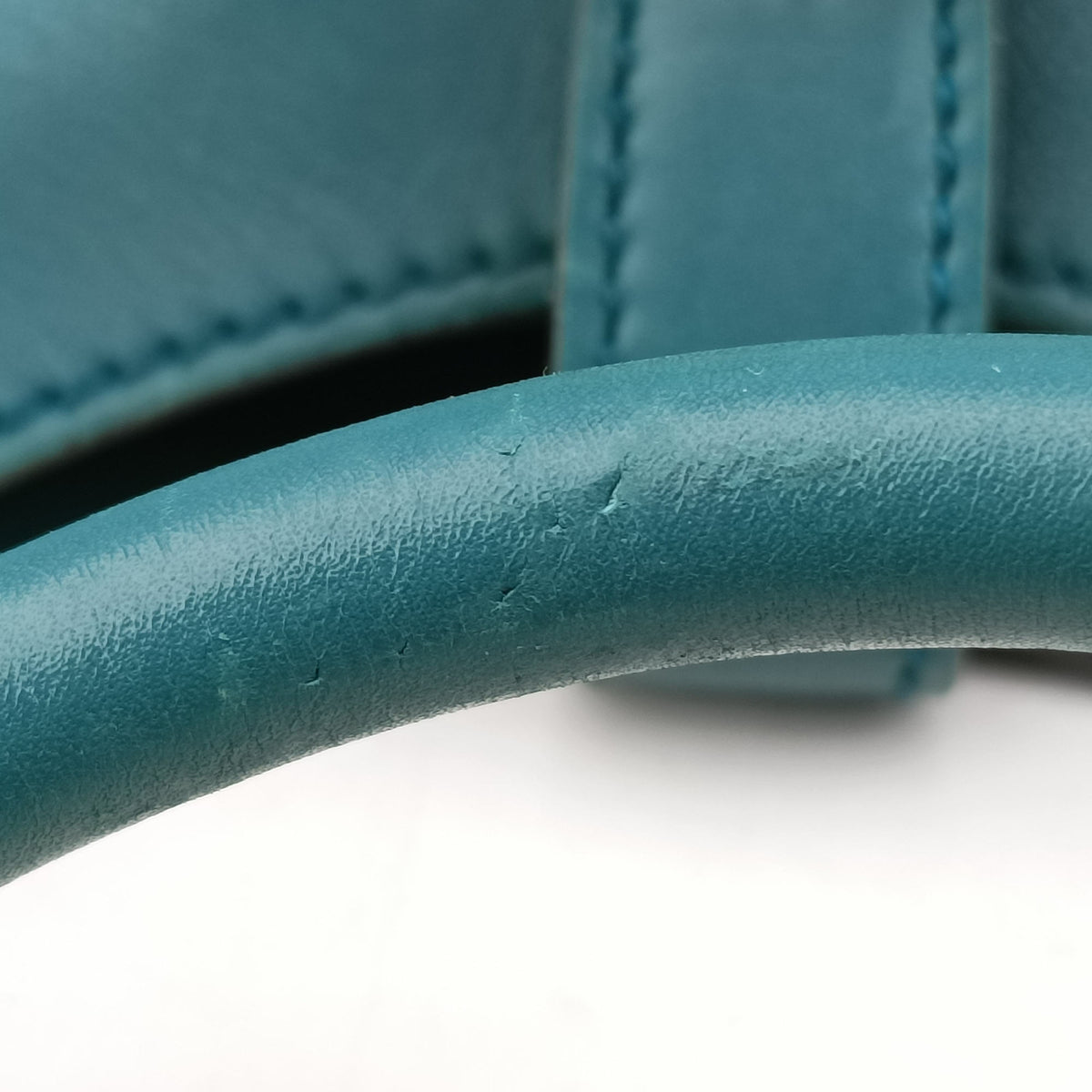 Pre-owned Gucci New Jackie Blue×Green Leather×canvas 124407 shoulderbag | stylenewstar