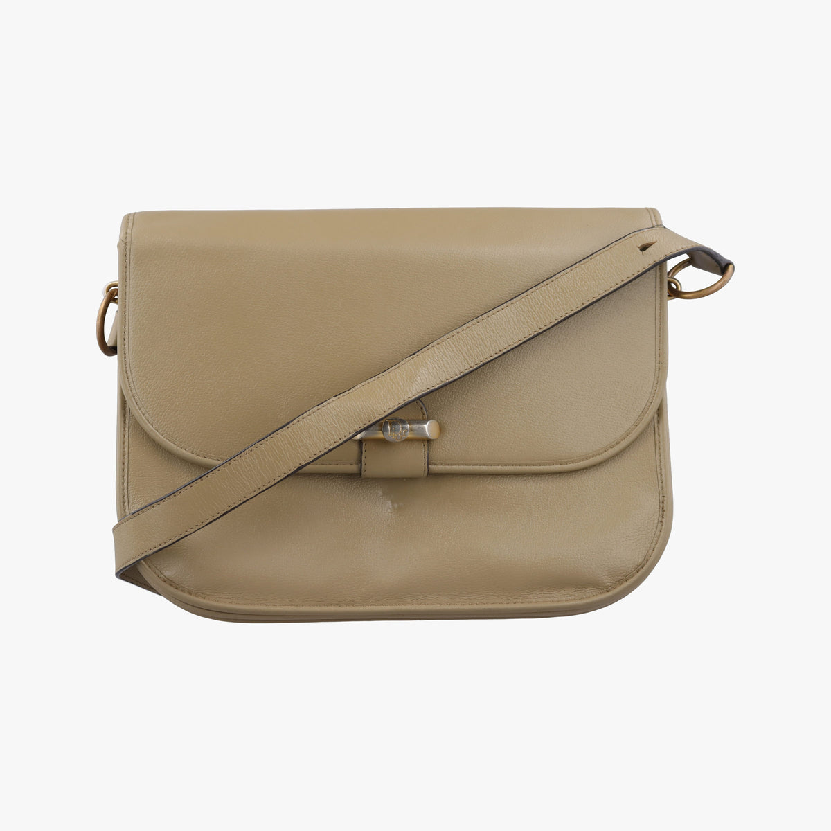 Secondhand Christian Dior Vintage Flap Beige Leather  shoulderbag | stylenewstar