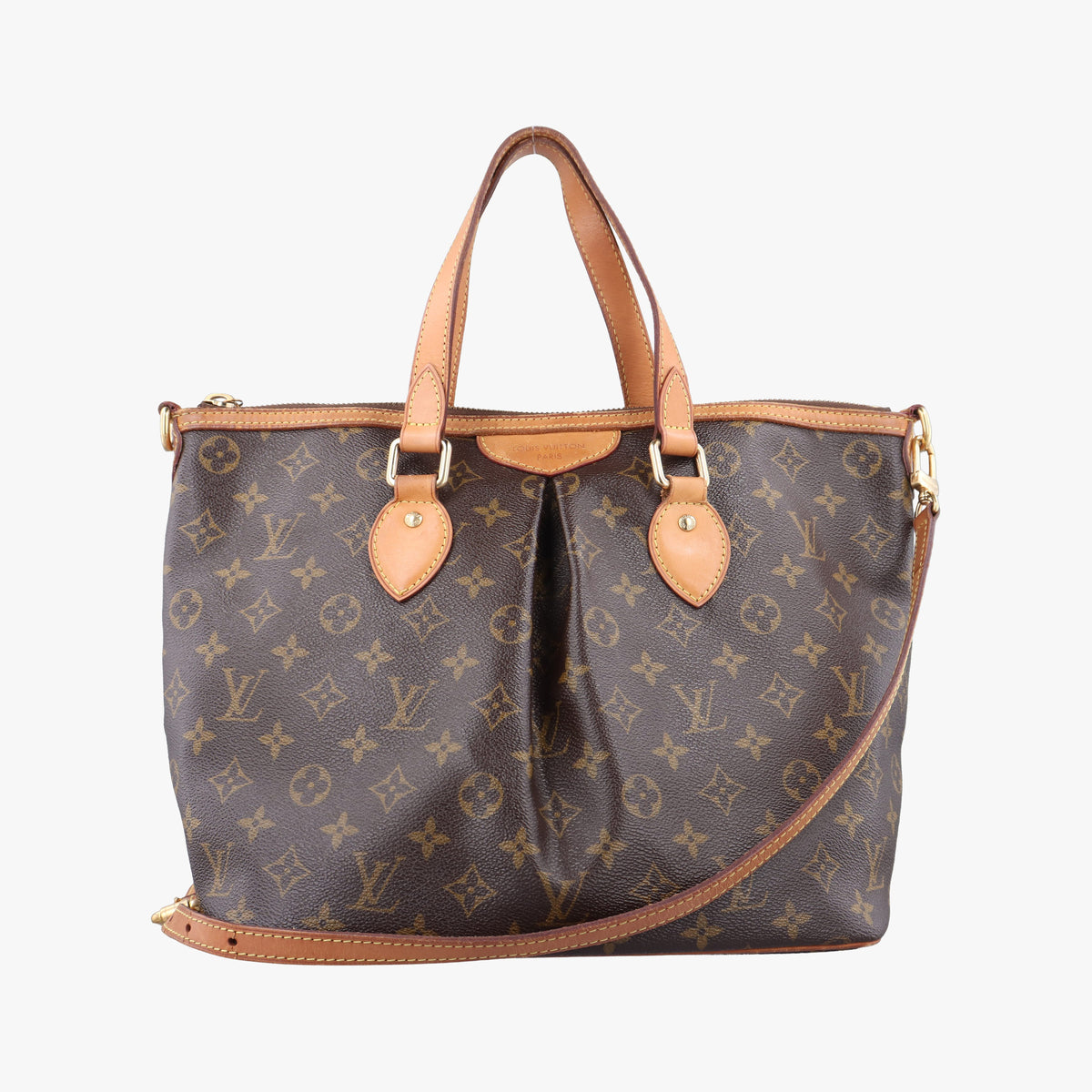 Pre-owned Louis Vuitton PALERMO PM brown Monogram Canvas M40145 shoulderbag | stylenewstar