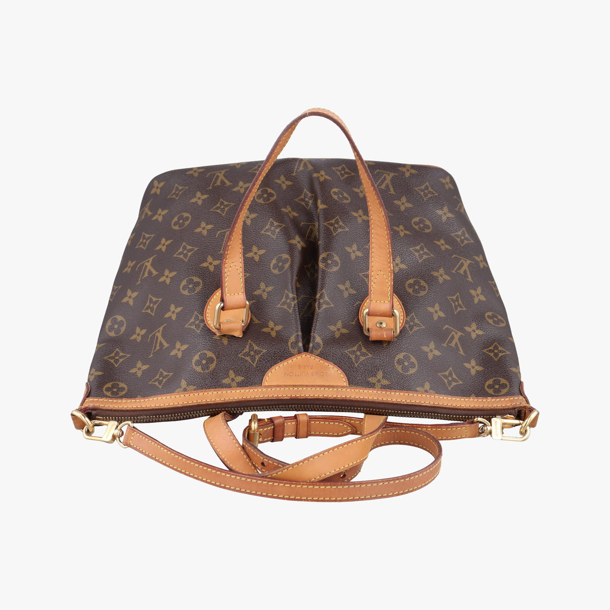 Pre-owned Louis Vuitton PALERMO PM brown Monogram Canvas M40145 shoulderbag | stylenewstar