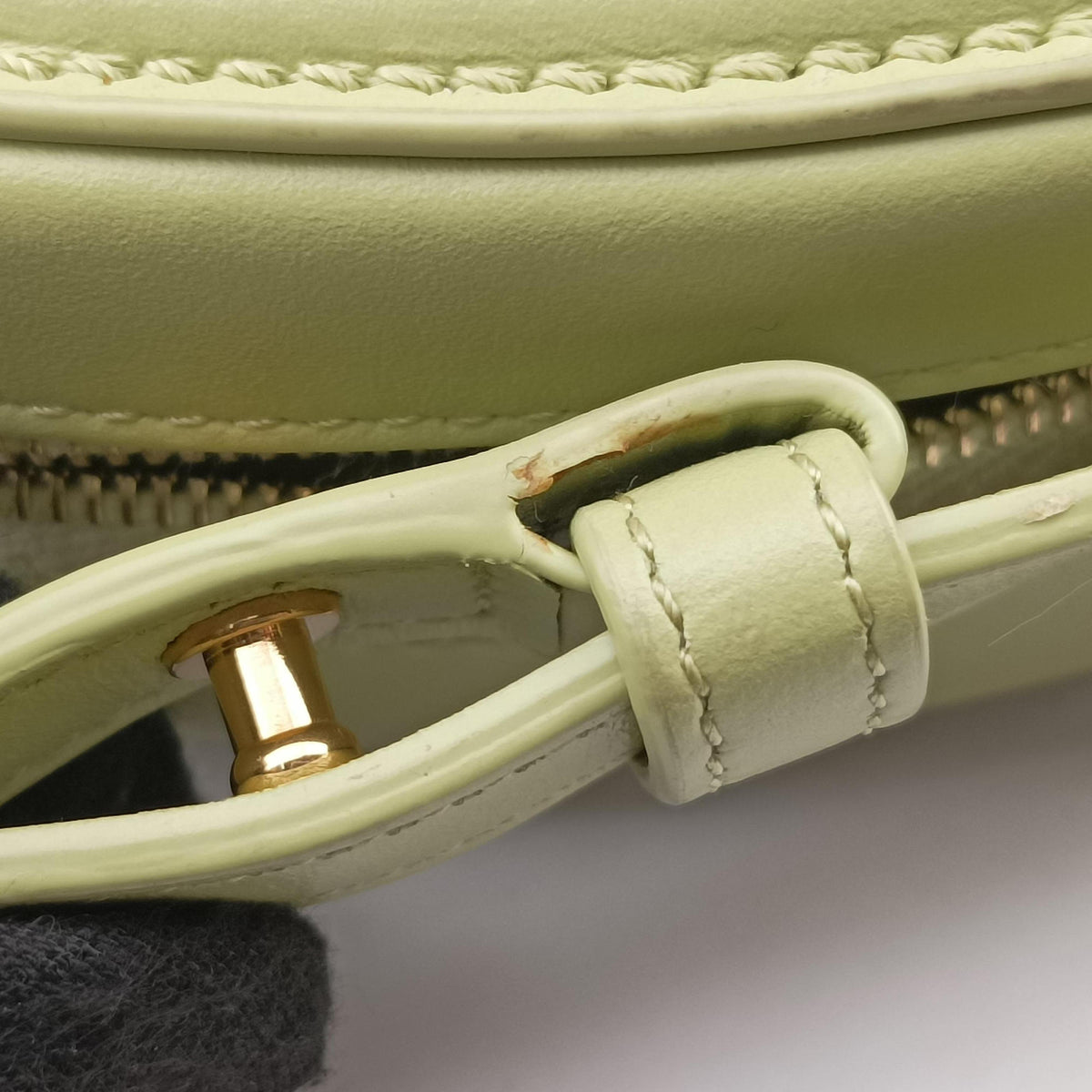 Pre-owned Celine Oval Purse Cuir Triomphe Green Leather  shoulderbag | stylenewstar