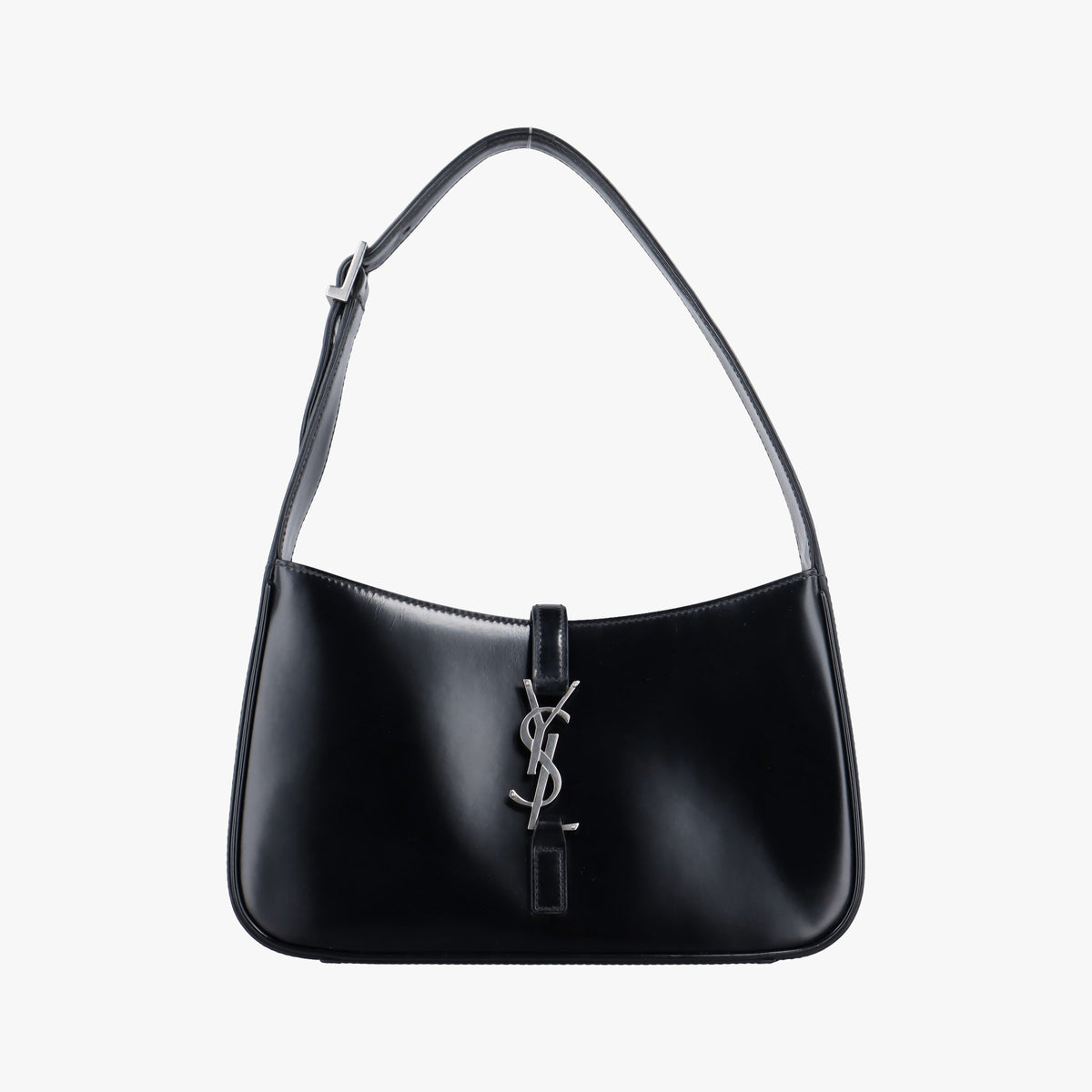 Vintage Yves Saint Laurent LE 5 a 7 Mini Hobo Black Patent 57223 shoulderbag | stylenewstar
