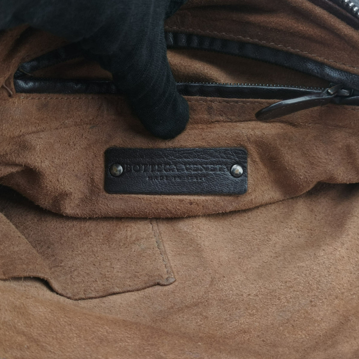 Pre-owned Bottega Veneta Nodini Intrecciato Brown Lambskin  shoulderbag | stylenewstar
