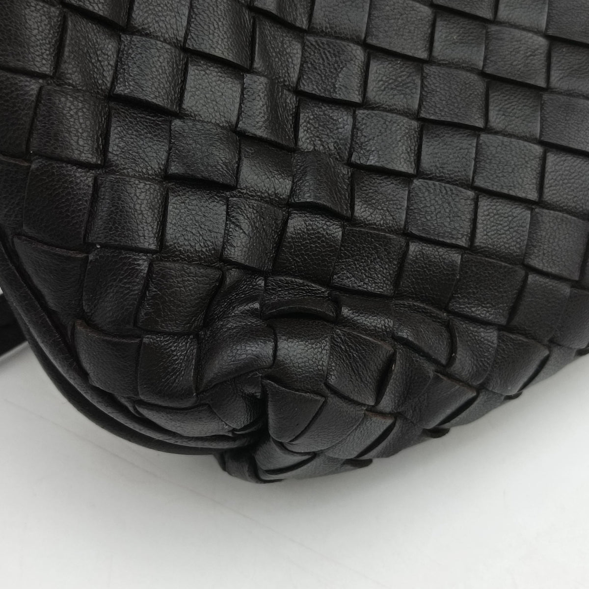 Pre-owned Bottega Veneta Nodini Intrecciato Brown Lambskin  shoulderbag | stylenewstar