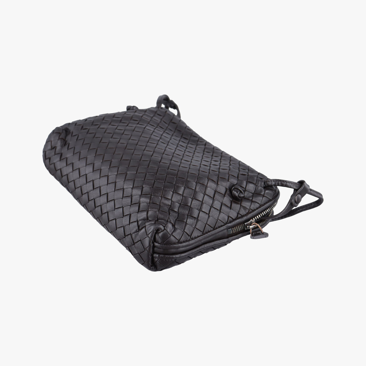 Pre-owned Bottega Veneta Nodini Intrecciato Brown Lambskin  shoulderbag | stylenewstar