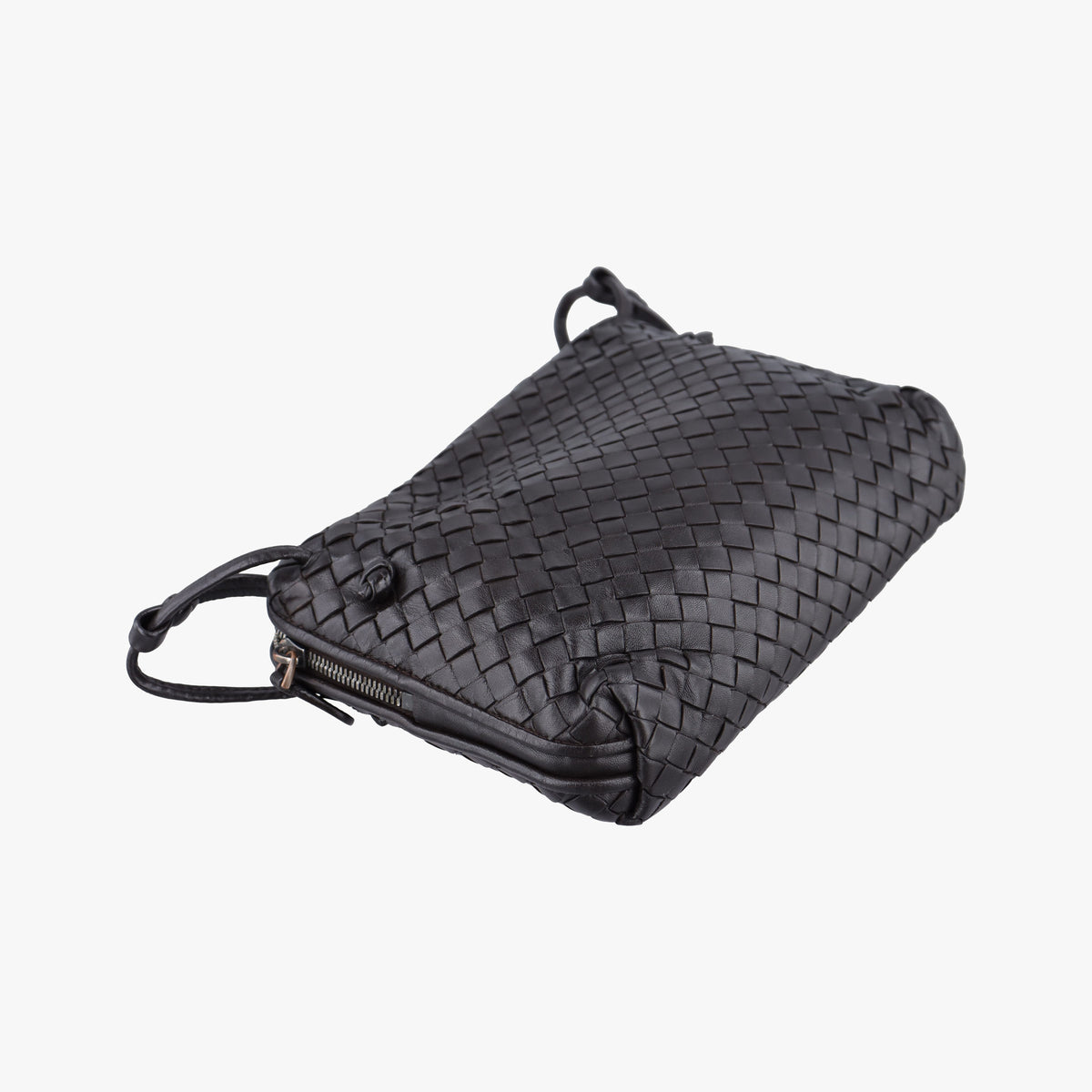 Pre-owned Bottega Veneta Nodini Intrecciato Brown Lambskin  shoulderbag | stylenewstar