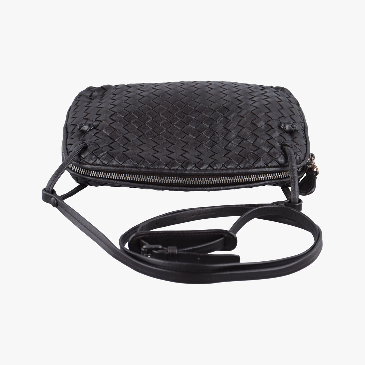 Pre-owned Bottega Veneta Nodini Intrecciato Brown Lambskin  shoulderbag | stylenewstar