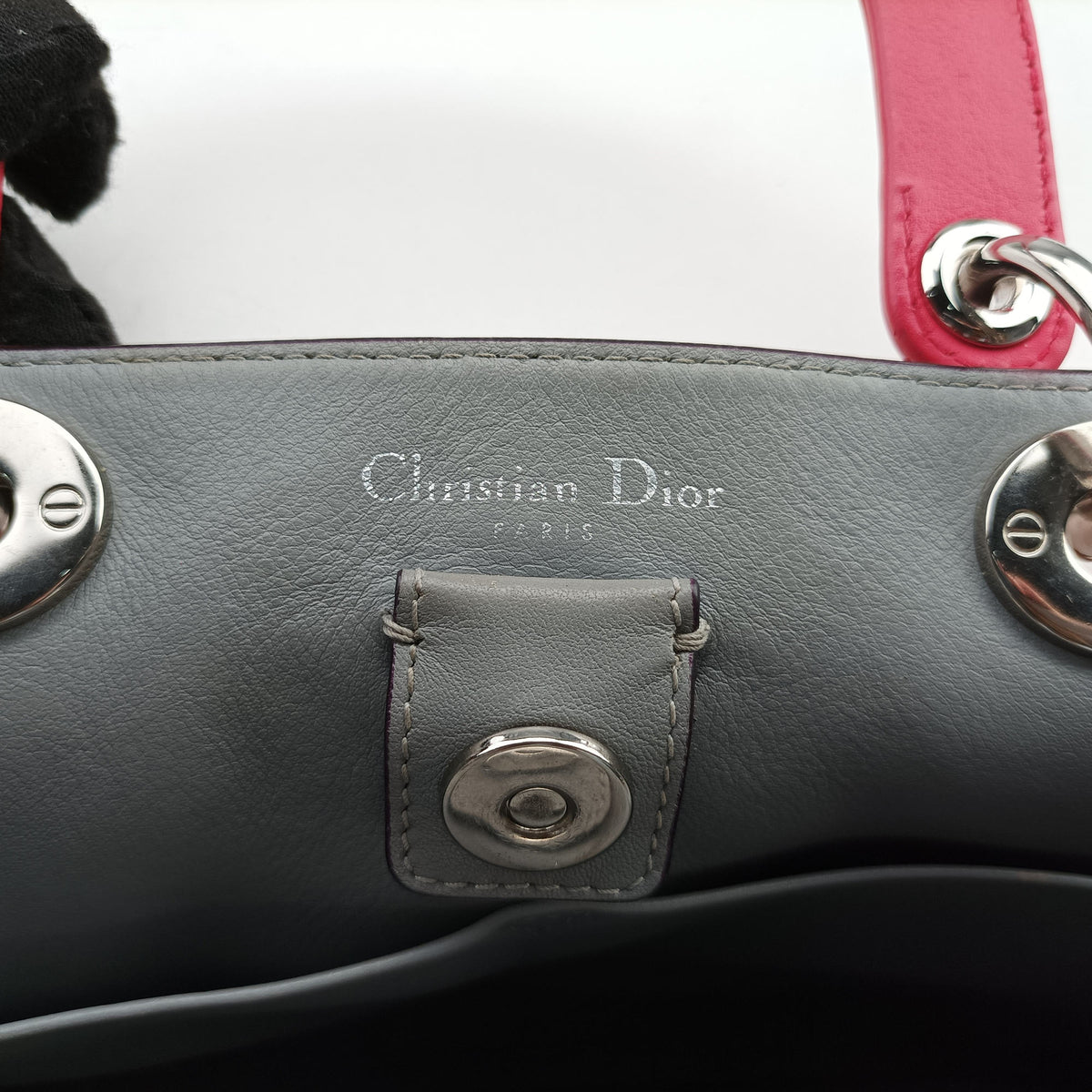 Pre-owned Christian Dior Diorissimo Rose Leather  shoulderbag | stylenewstar