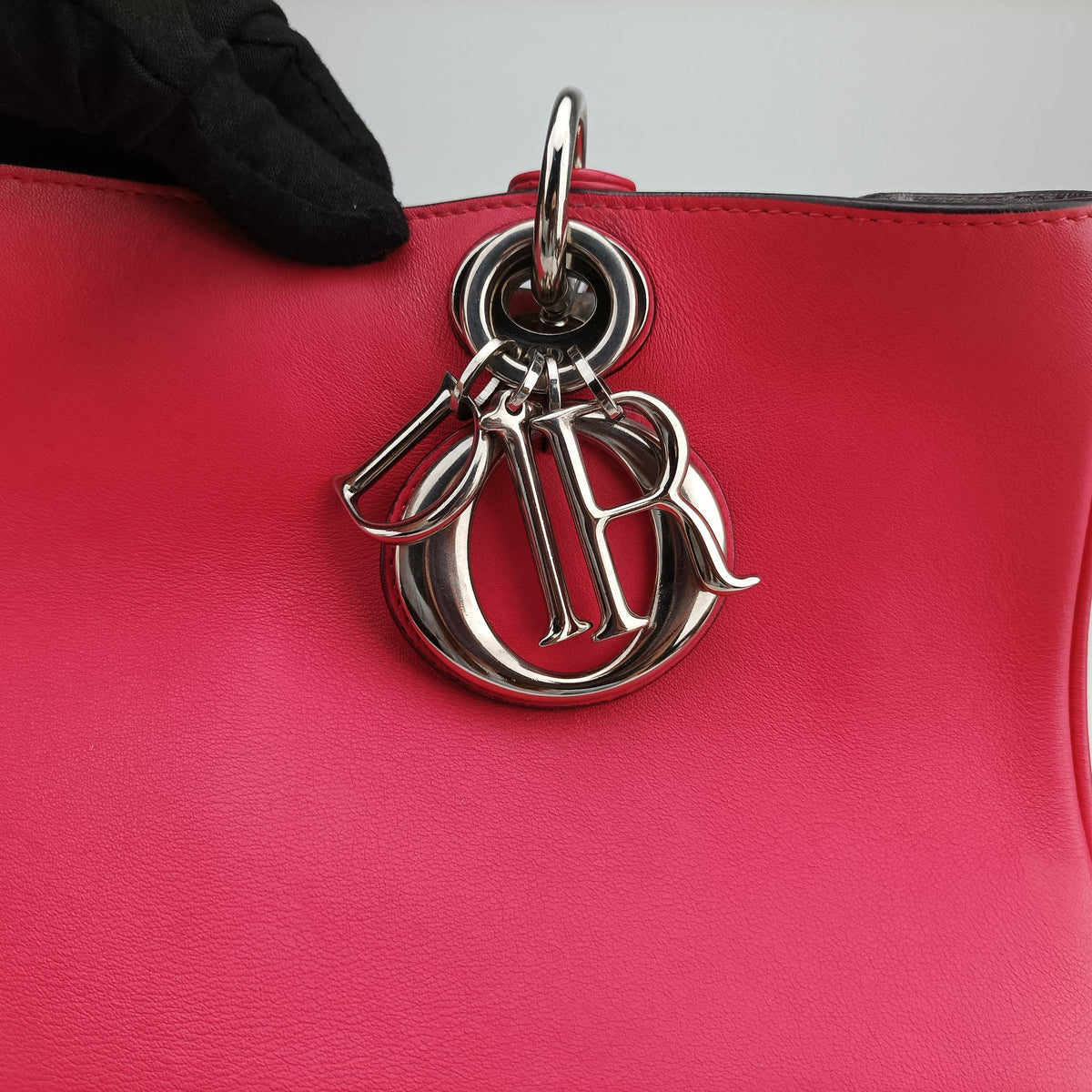 Pre-owned Christian Dior Diorissimo Rose Leather  shoulderbag | stylenewstar