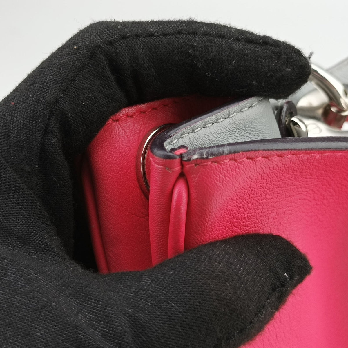 Pre-owned Christian Dior Diorissimo Rose Leather  shoulderbag | stylenewstar